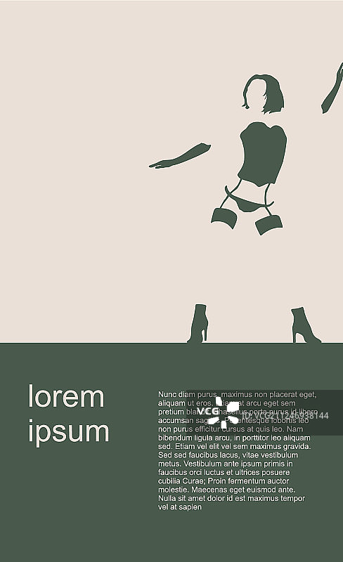 时尚女人剪影内衣时尚图片素材