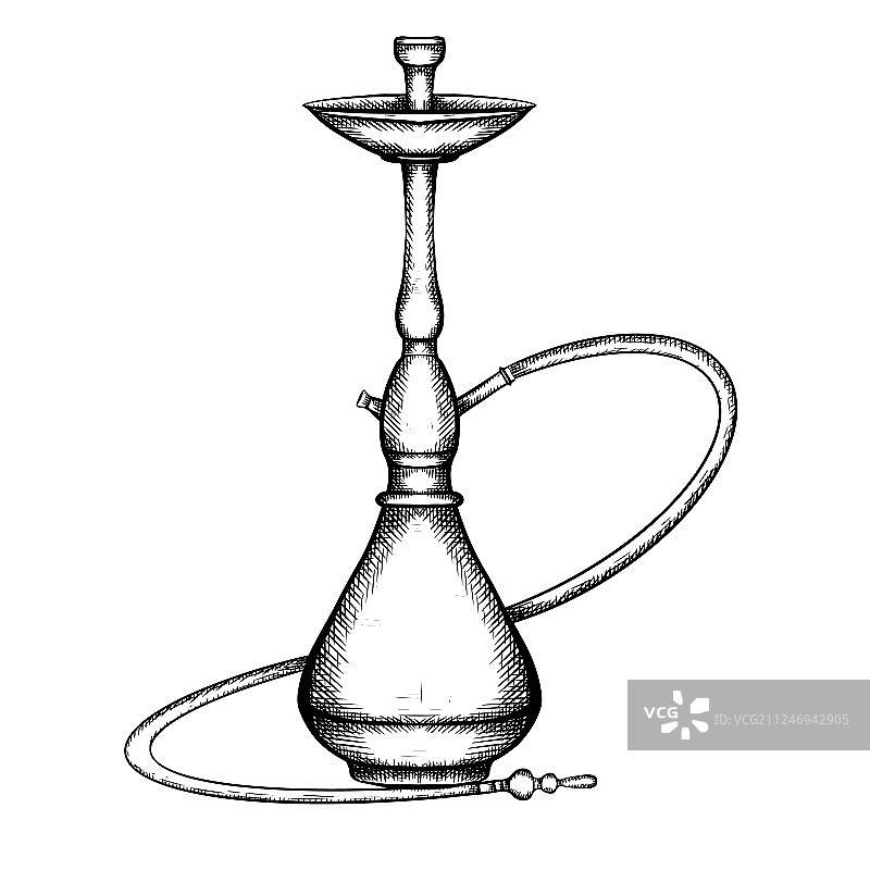 水烟与阴影线黑白图图片素材