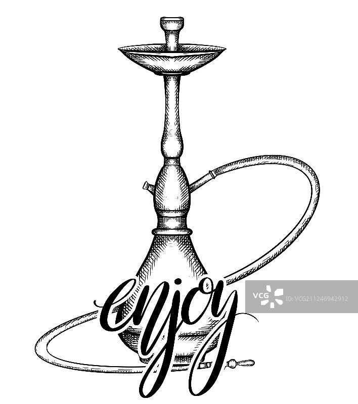 黑白照片：水烟图片素材