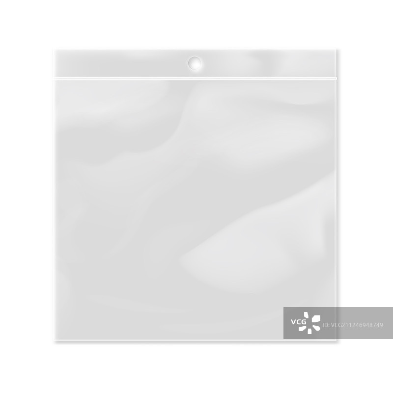逼真透明塑料袋模板图片素材