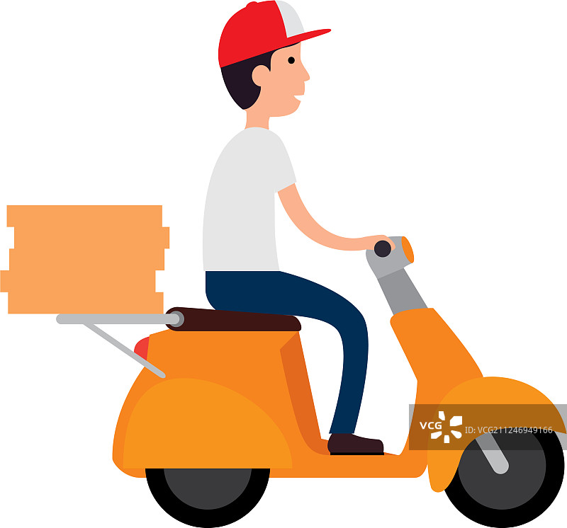 摩托车送货员头像图片素材