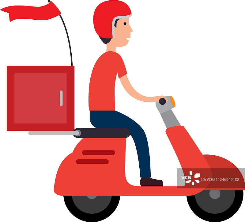 摩托车送货员头像图片素材