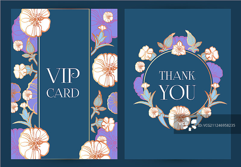 花朵卡片或封面婚礼周年纪念套装图片素材