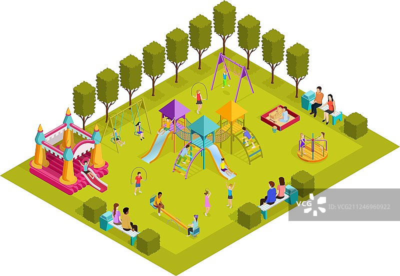 2.5D儿童游乐场图片素材