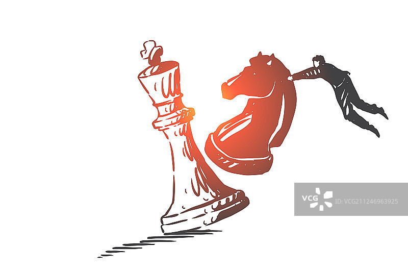 创业成功领导力概念草图图片素材