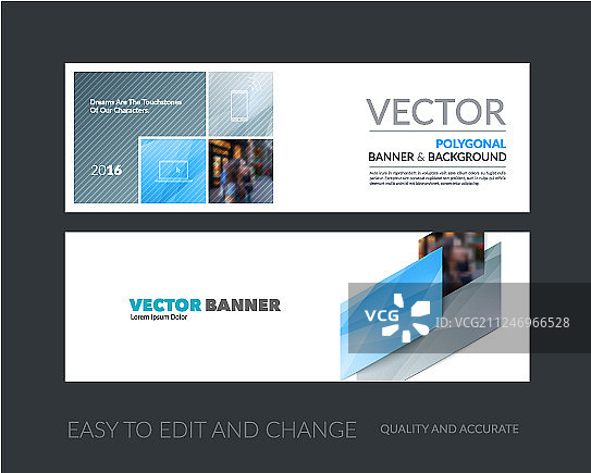 一套现代水平网站横幅图片素材