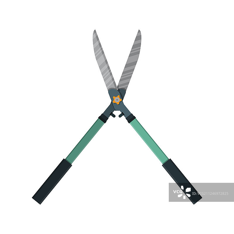 白色背景上的孤立的园艺剪刀图片素材