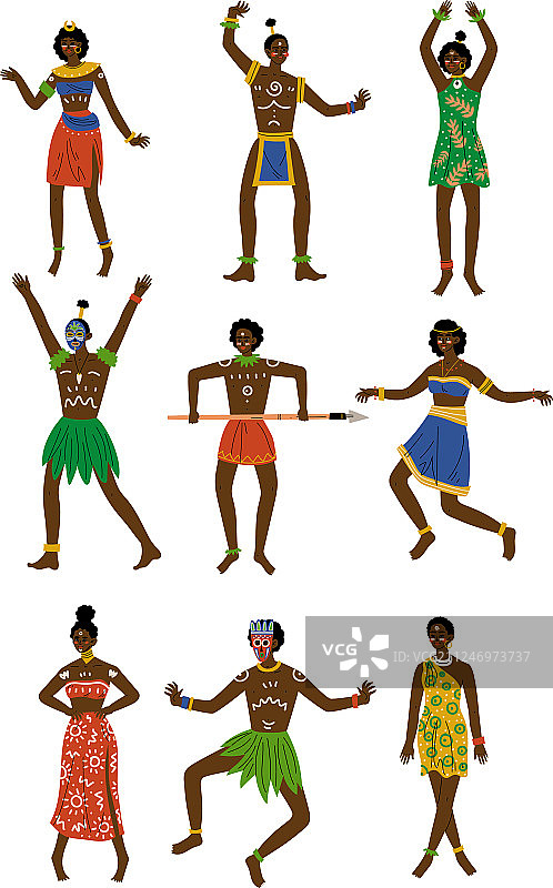 非洲人民男女土著图片素材