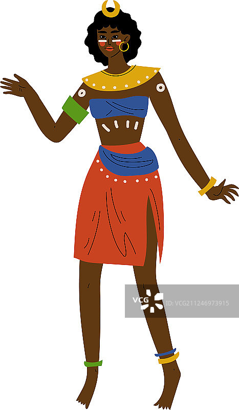 穿着鲜艳的非洲女子图片素材