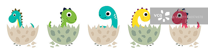 有趣的卡通恐龙合集图片素材