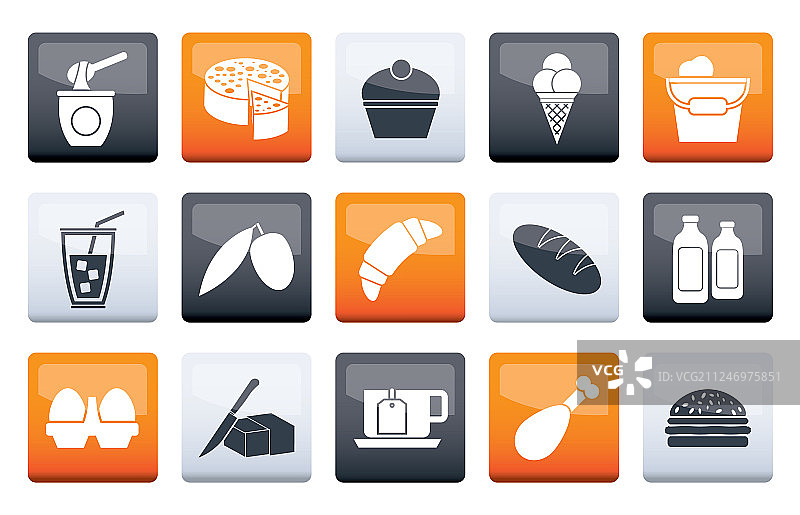 乳制品 - 食品和饮料图标图片素材