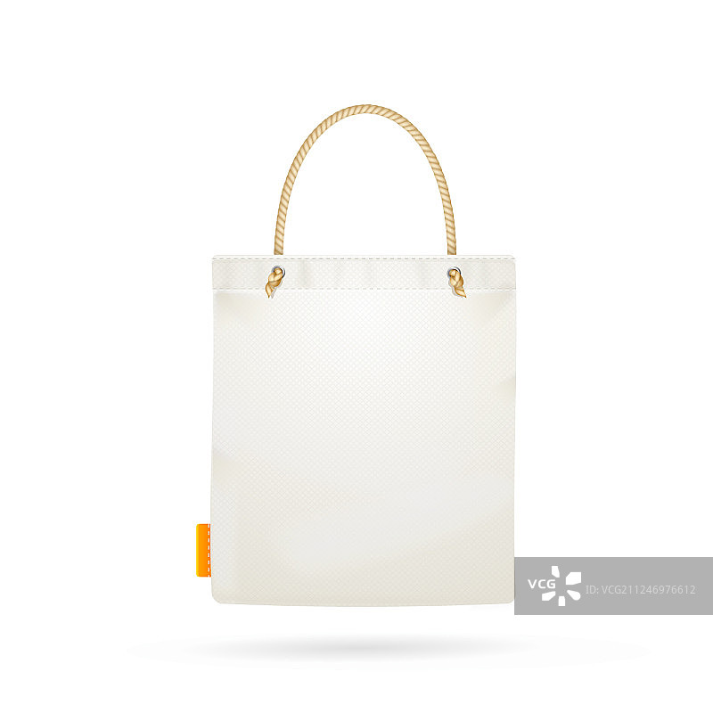 空白白色织物手提袋模板图片素材