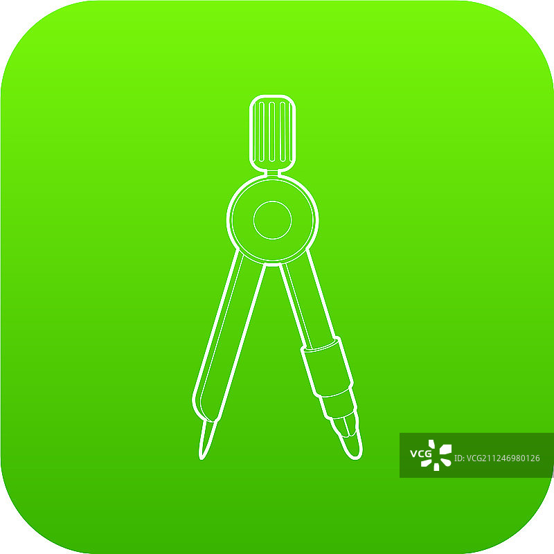 绿色指南针图标图片素材