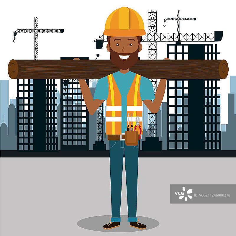 建筑工人角色图片素材
