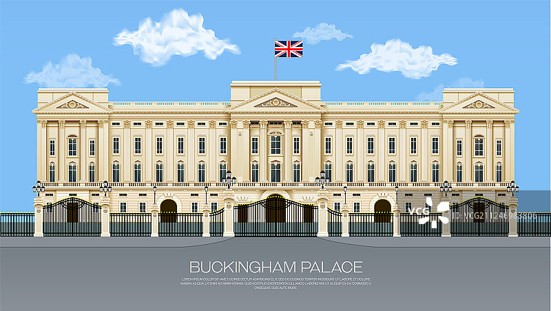 英国白金汉宫图片素材