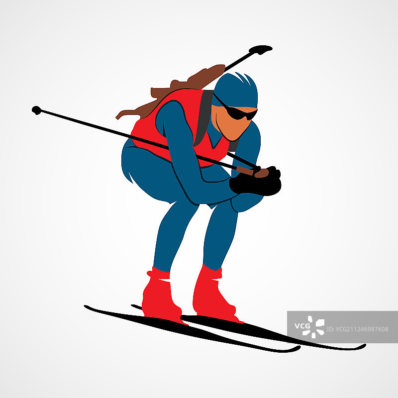 冬季两项抽象运动图片素材