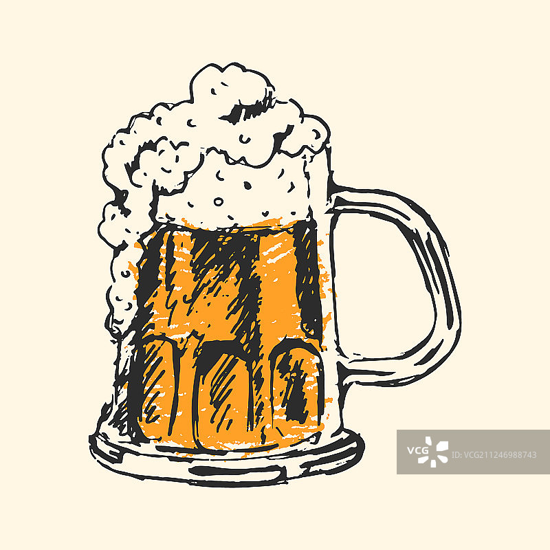 精酿啤酒吧素描图片素材