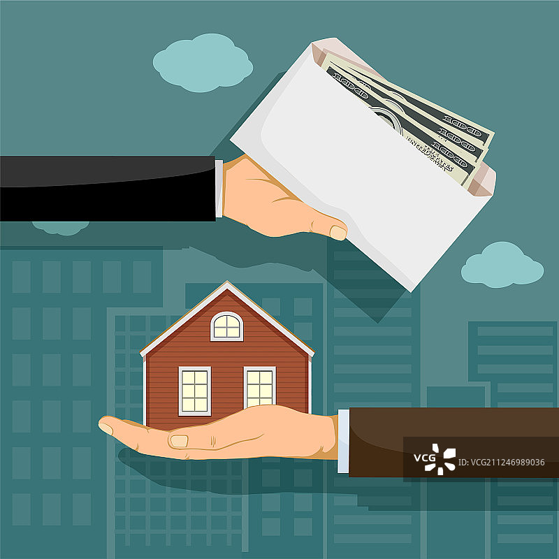 房地产中介持有房产图片素材