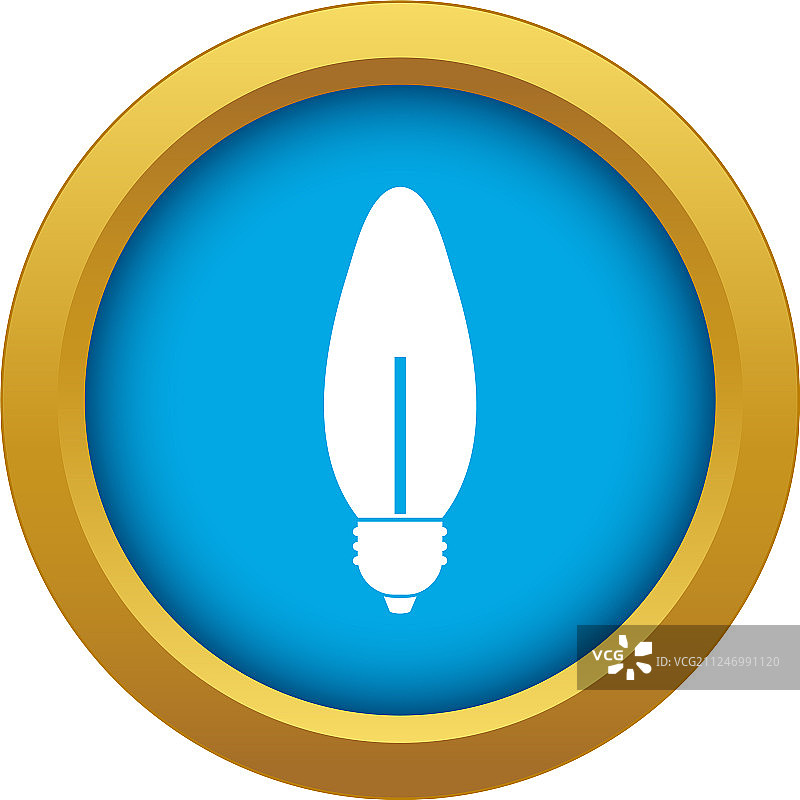 蓝色隔离椭圆形灯图标图片素材