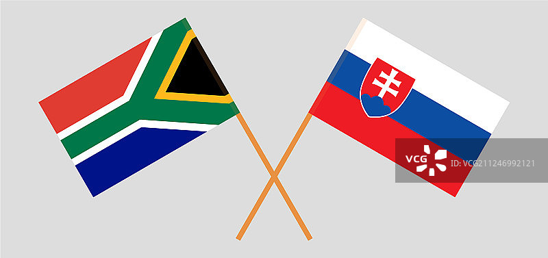 南非和斯洛伐克国旗图片素材