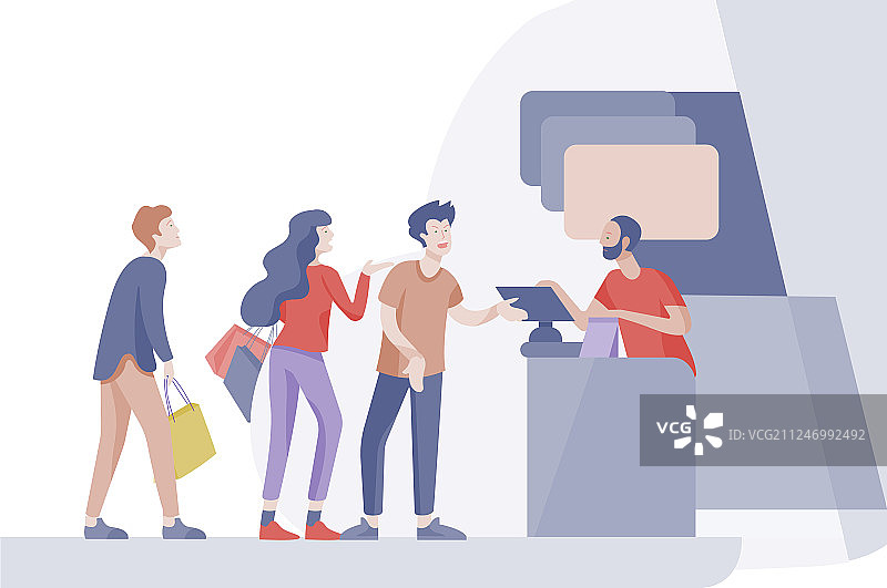人们在超市购物，女人在图片素材