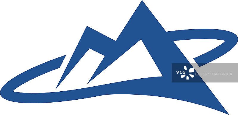 带有首字母B的山脉logo模板图片素材