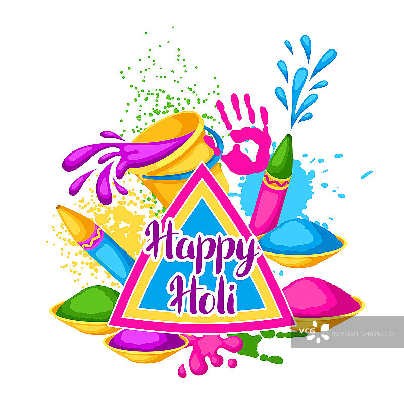 多彩胡里节背景图片素材