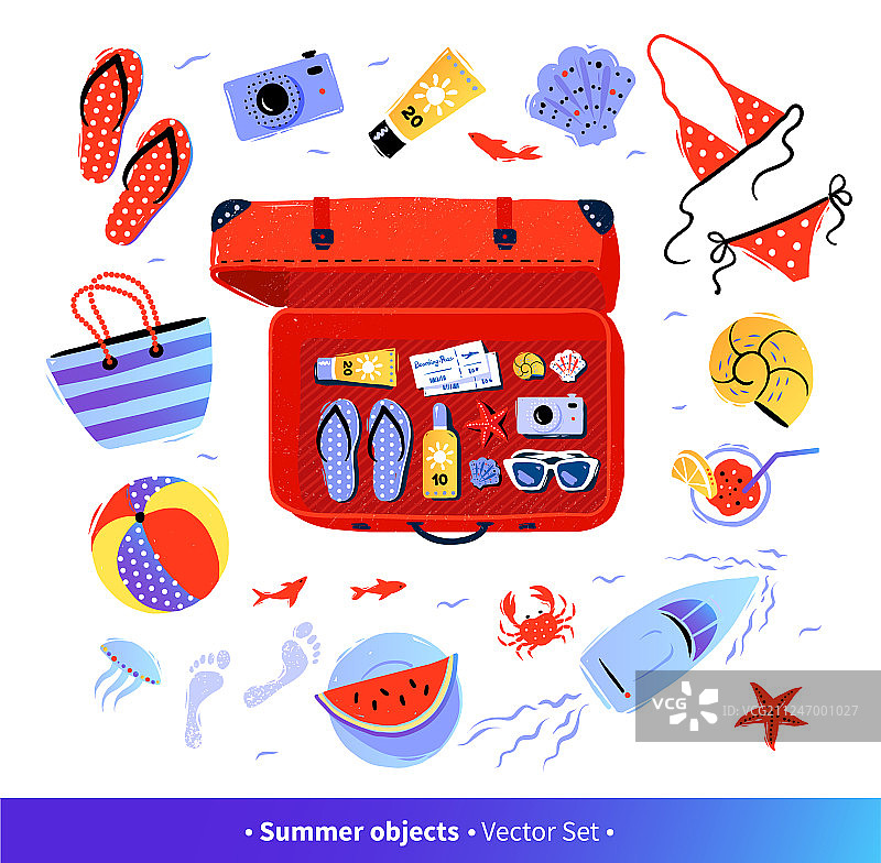 夏季海边度假顶视图合集图片素材