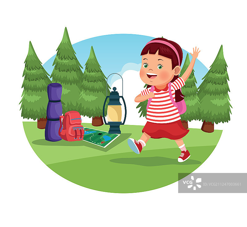 学校旅行中的儿童图片素材