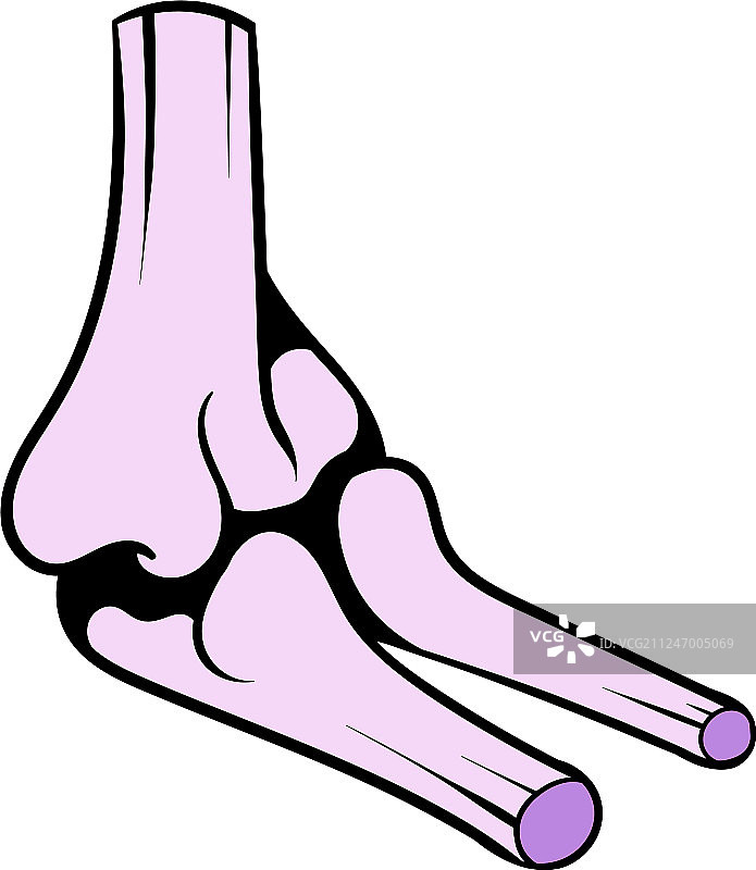 人体膝关节卡通图标图片素材