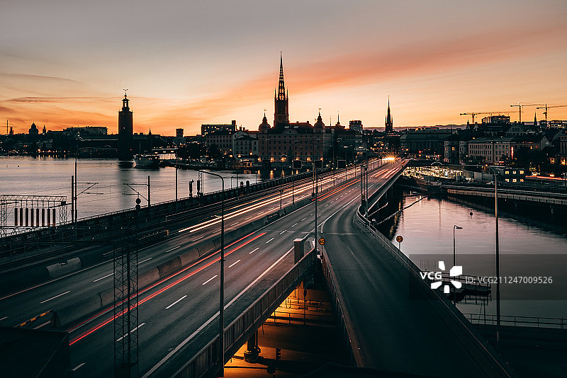 斯德哥尔摩的日落图片素材