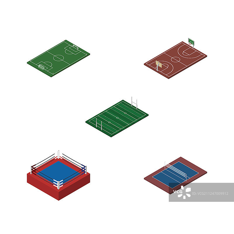 2.5D网球足球比赛合集图片素材