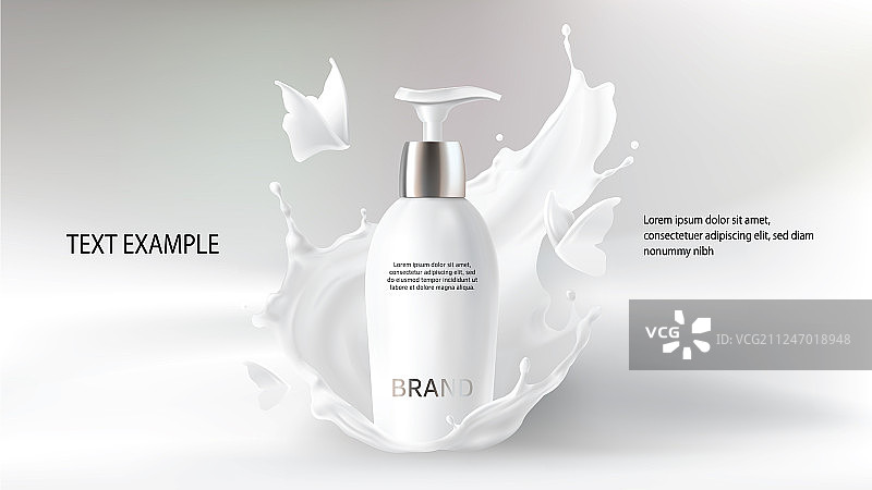 牛奶化妆品模糊背景图片素材