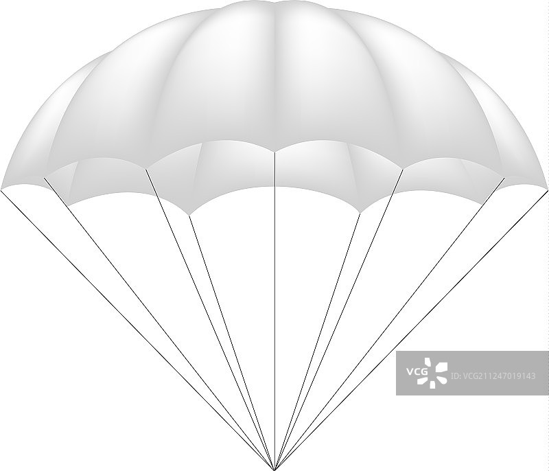白色设计的降落伞图片素材