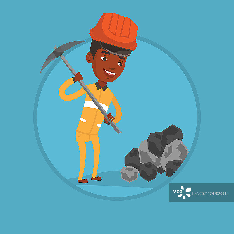 矿工用镐工作图片素材