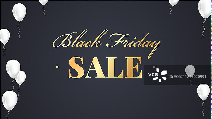 黑色星期五气球促销海报图片素材