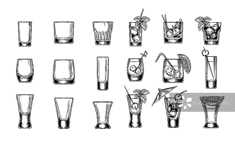 高脚杯套装图片素材