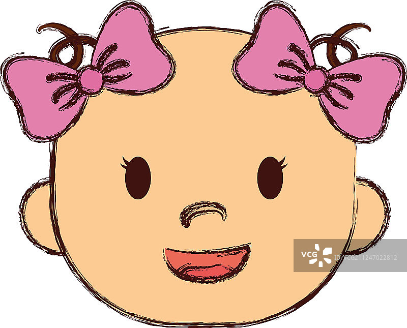 可爱小女孩图标图片素材