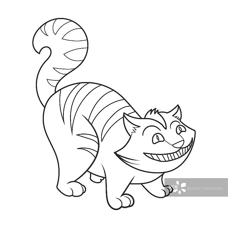 柴郡猫填色书图片素材