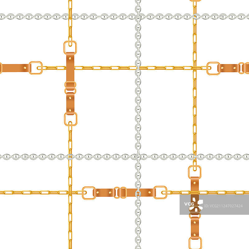 时尚链条肩带无缝图案图片素材