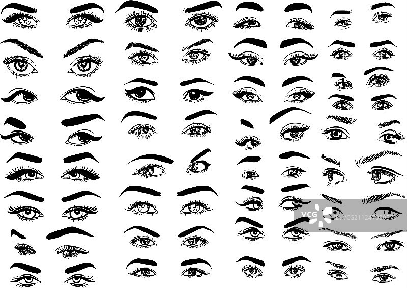 女士眼睛和眉毛图像素材图片素材