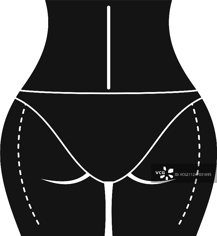 准备接受整形手术的女性臀部图标图片素材