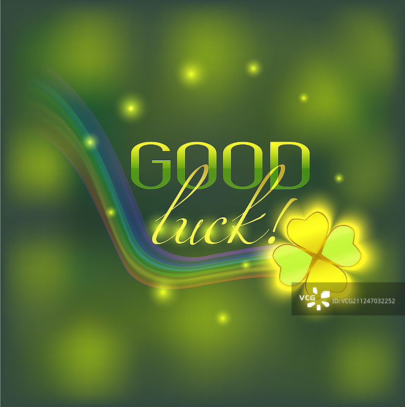 好运祝福卡片图片素材