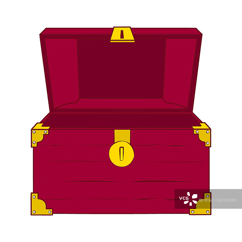 打开的空宝箱图片素材
