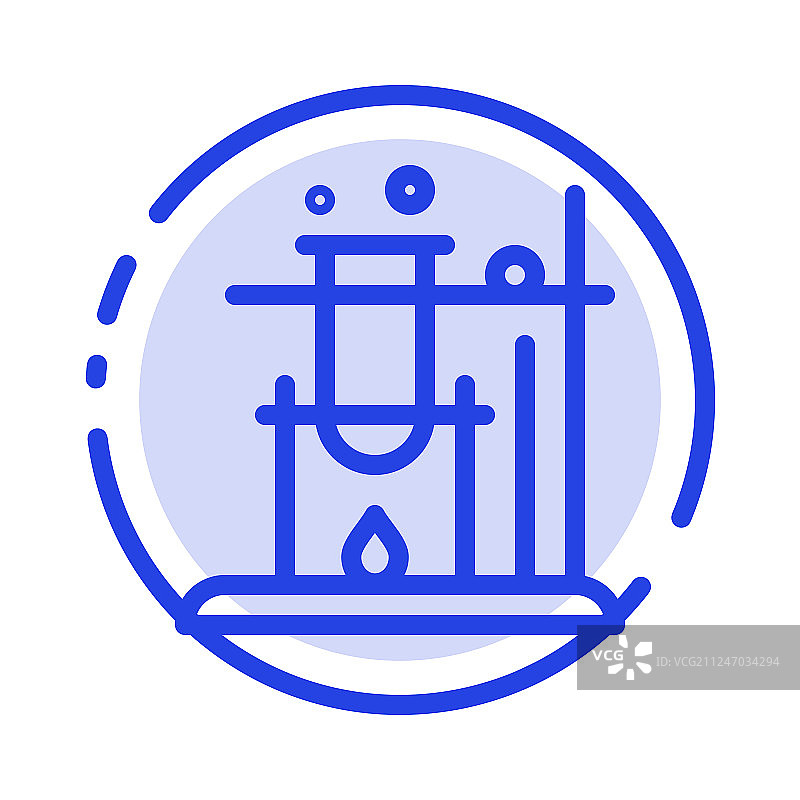 科学空间蓝色虚线图标图片素材