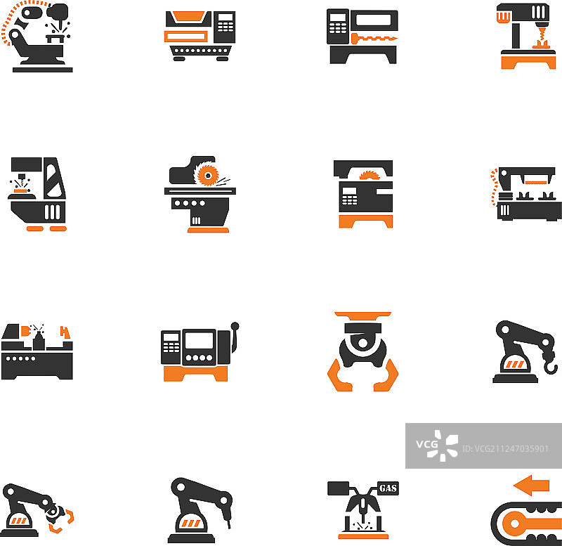 机床图标集图片素材