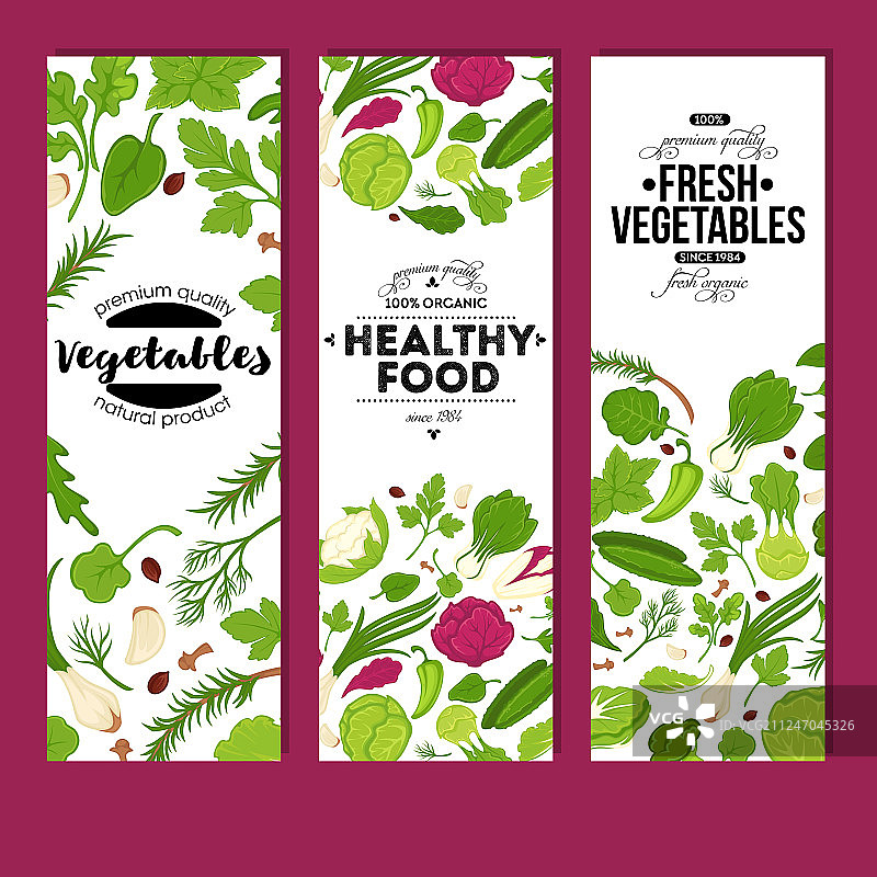 新鲜蔬菜和健康食品banner图片素材