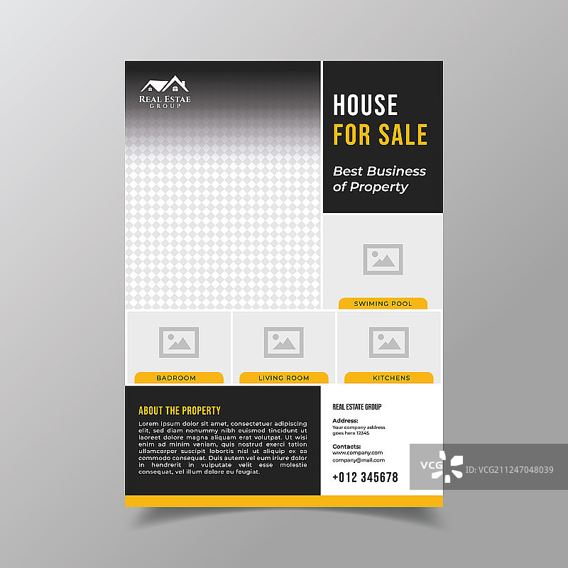 几何房地产宣传册设计模板图片素材
