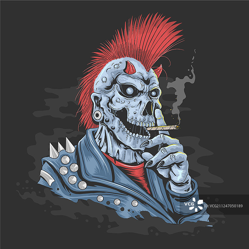 朋克骷髅夹克摇滚图片素材