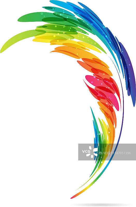 明亮的艺术羽毛图片素材